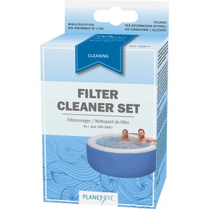 Planet Spa Filter Cleaner Set zur Reinigung von Whirlpool Filterkartuschen.