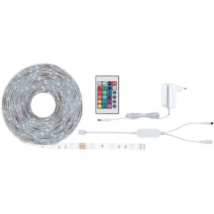 Paulmann LED-Strip RGBW SimpLED Komplettset Smart Home Zigbee 5 m, aufgerollt mit Zubehör.