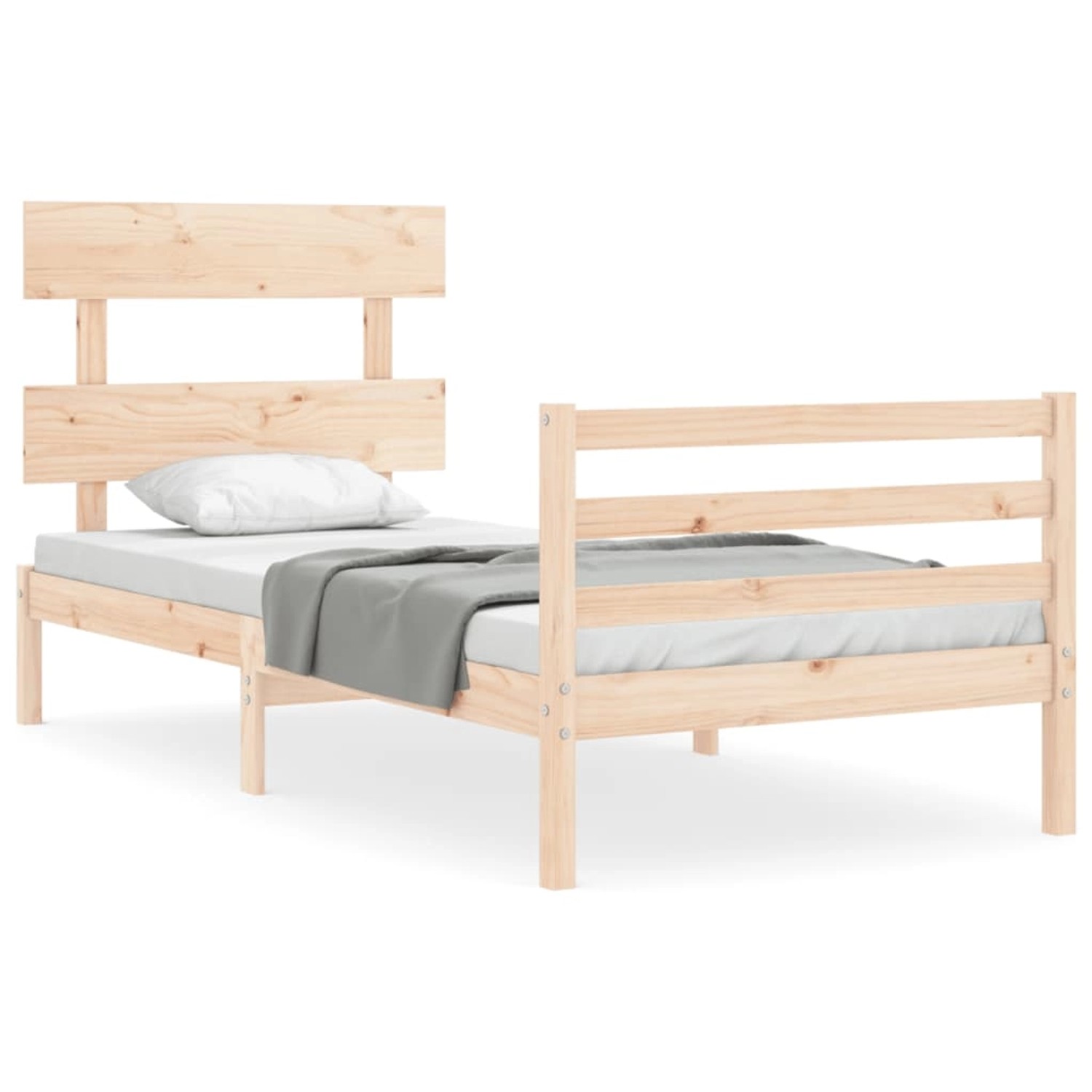 vidaXL Massivholzbett mit Kopfteil 3195051 günstig online kaufen
