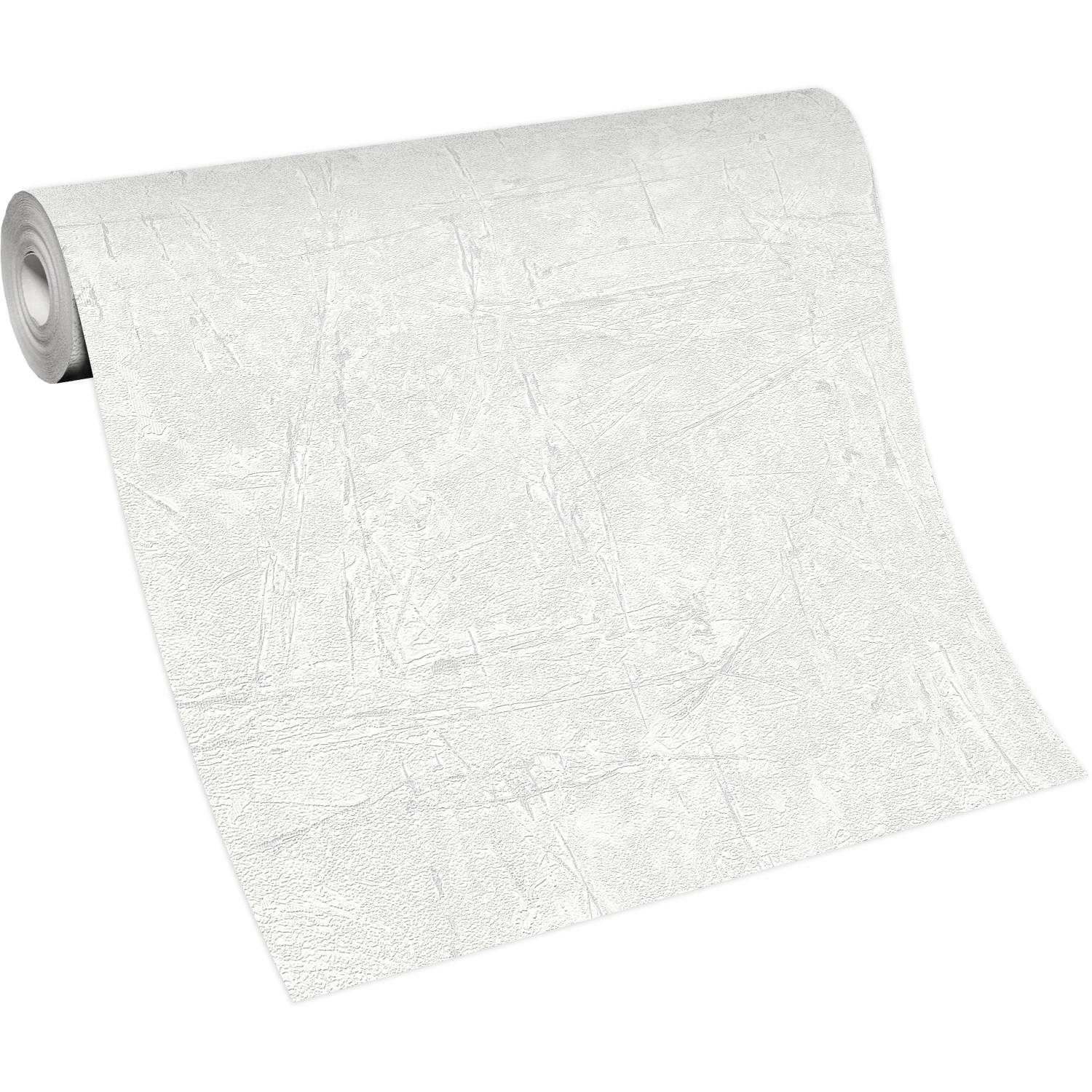 Rolle Erismann Vliestapete mit feiner Unistruktur in Weiß, 10,05 m x 0,53 m.