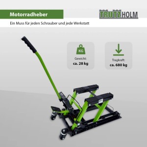 TRUTZHOLM Motorradheber, hydraulische Hebebühne für Motorroller, Quads und ATV bis 680kg.