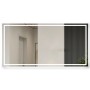Rechteckiger Aica Sanitär Badspiegel 160x80 cm mit LED-Beleuchtung und Touch-Funktion.