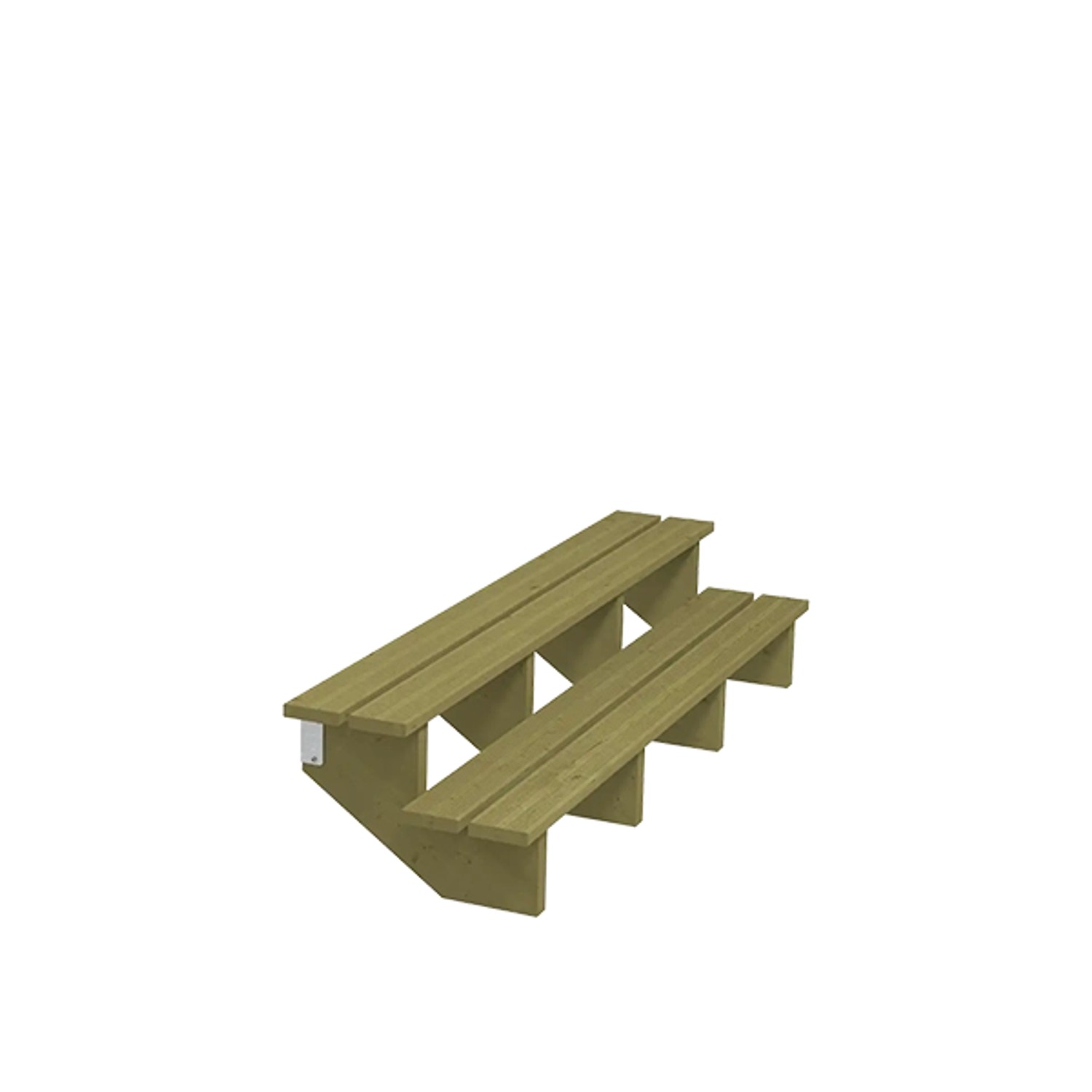 Plus A/S  Terrassentreppe 2 Stufen 50x34x180 cm Druckimprägniert NTR Kl A günstig online kaufen