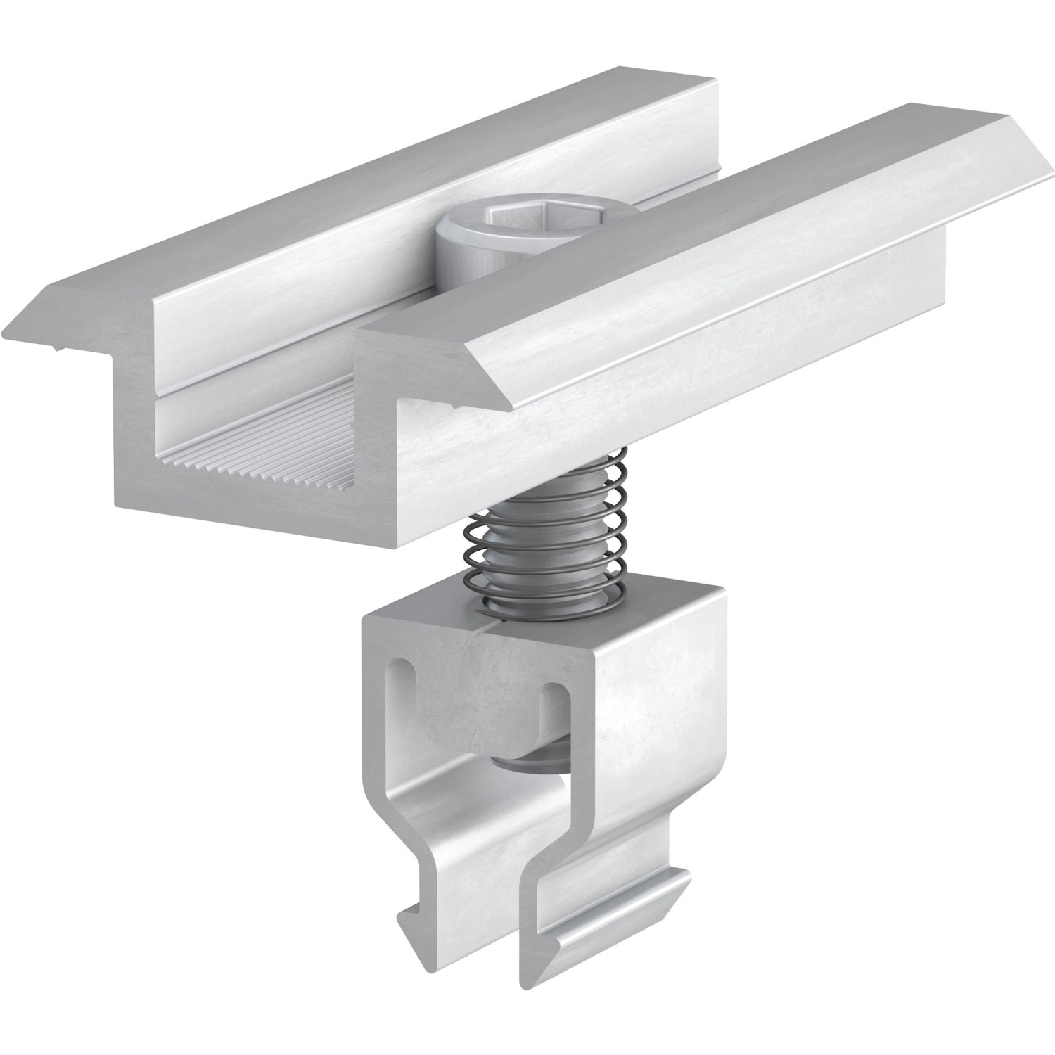 Solar Base Mittelklemme Blank für PV-Module 30 mm - 40 mm