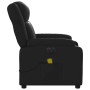 Schwarzer elektrischer Massagesessel Modell 10 von vidaXL aus Kunstleder, Seitenansicht.