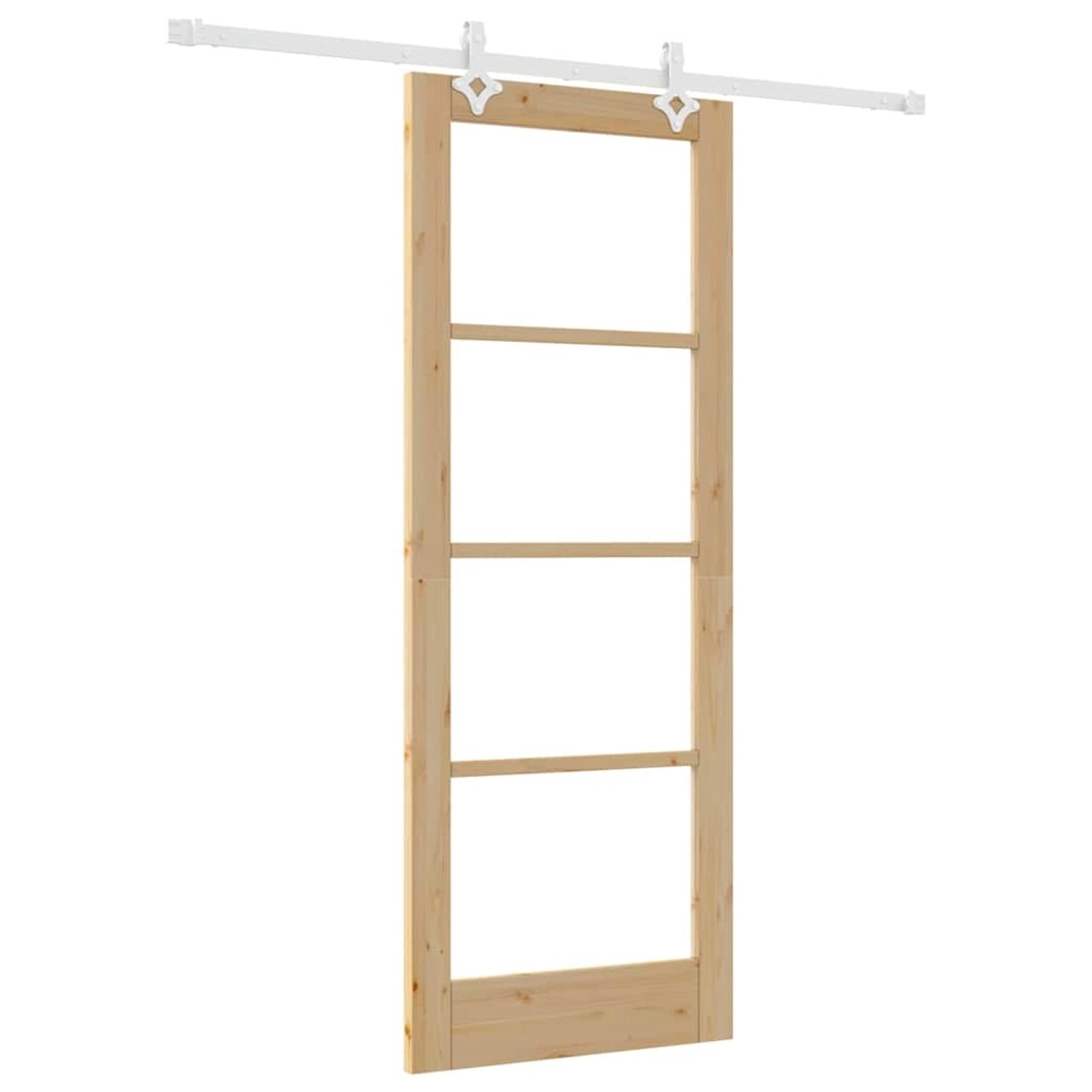 vidaXL Schiebetür Braun 78 x 202 cm Holz und Metall 3332215 günstig online kaufen