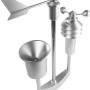 Homematic IP Wettersensor pro. Silberne Wetterstation mit Windfahne, Windrad, Regenmesser und Sensoren für Smart Home.