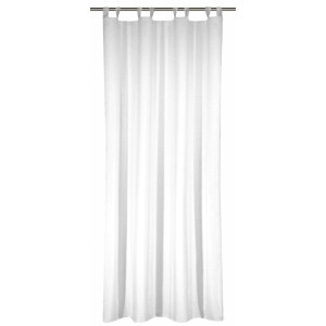 Weißer Schlaufenschal Bert, 235x135 cm, für Fenstervorhänge.