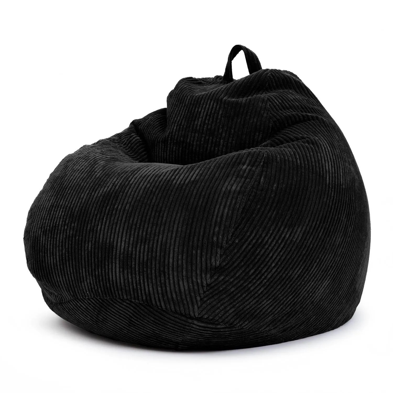 Green Bean Sitzsack Scoop 90 x 110 cm Waschbarer Bezug mit EPS-Perlen-Füllung Schwarz