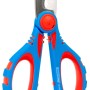 WEICON Elektrikerschere XL: Zange zum Schneiden und Abisolieren von Kabeln, mit blau-roten Griffen.
