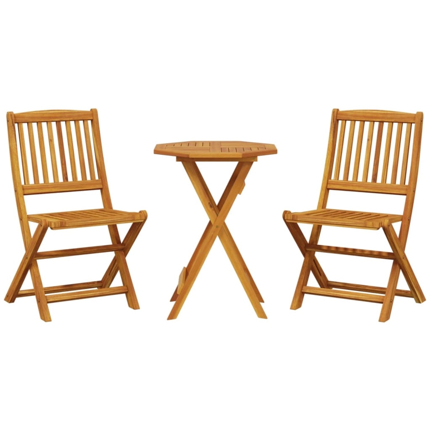 Thumbnail - vidaXL 3-Tlg Bistro-Set Klappbar Massivholz Akazie 3295251