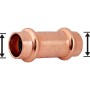 Kupfer Pressmuffe, Ø 15 mm, zur Verbindung von Kupferrohren im Sanitär- und Heizungsbau.
