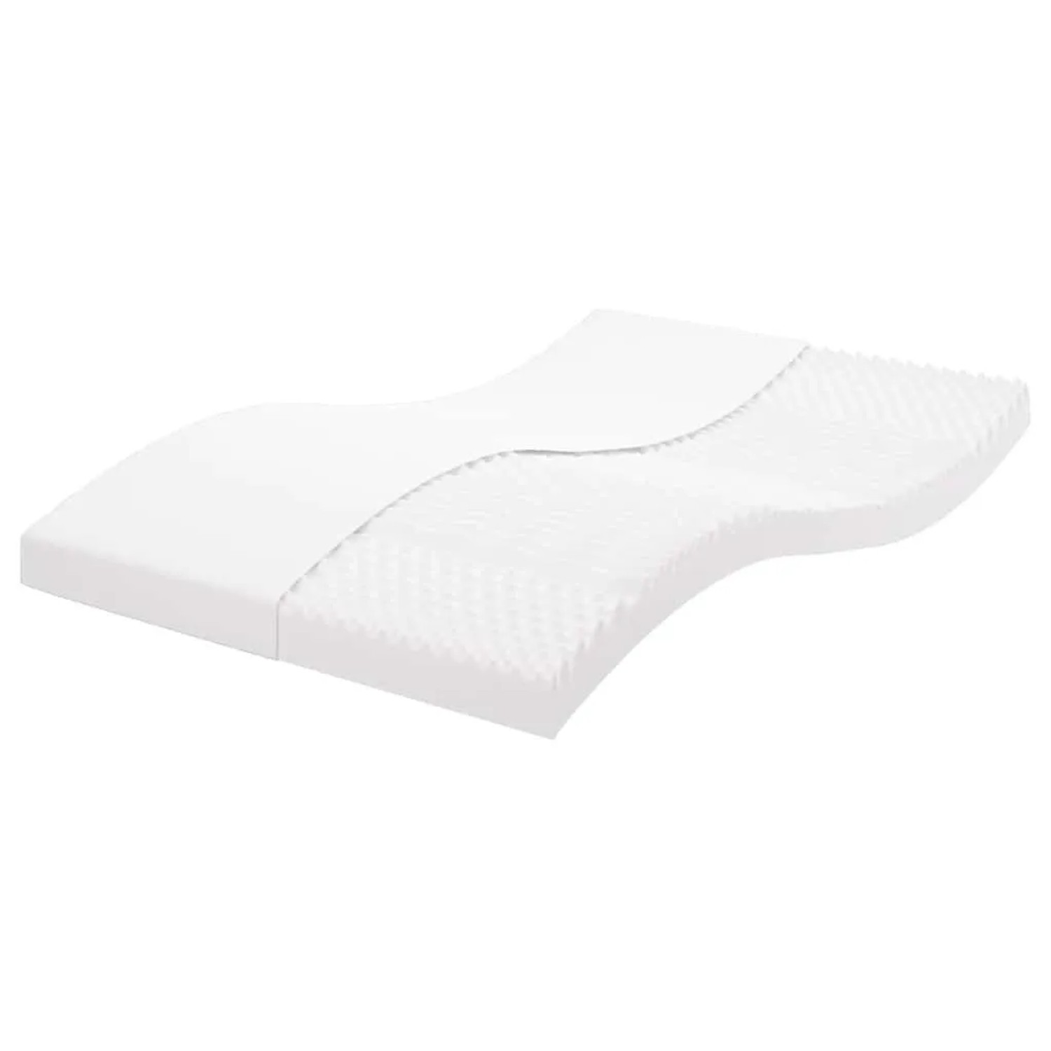 vidaXL Schaumstoffmatratze Weiß 140x210 cm 7-Zonen Härtegrad 20 ILD 4016650