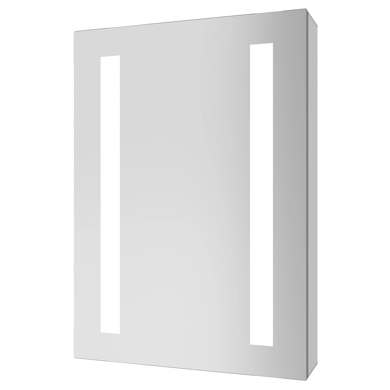 Aquabatos Badspiegelschrank mit Beleuchtung 50 x 70 cm LED Spiegelschrank Badschrank Wandschrank mit Steckdose Kaltweiß