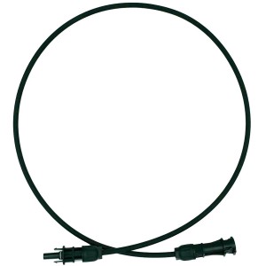 Schwarzes Anschlusskabel (MC4) für ABSAAR Solarpanel, zur Verbindung mit dem Wechselrichter.