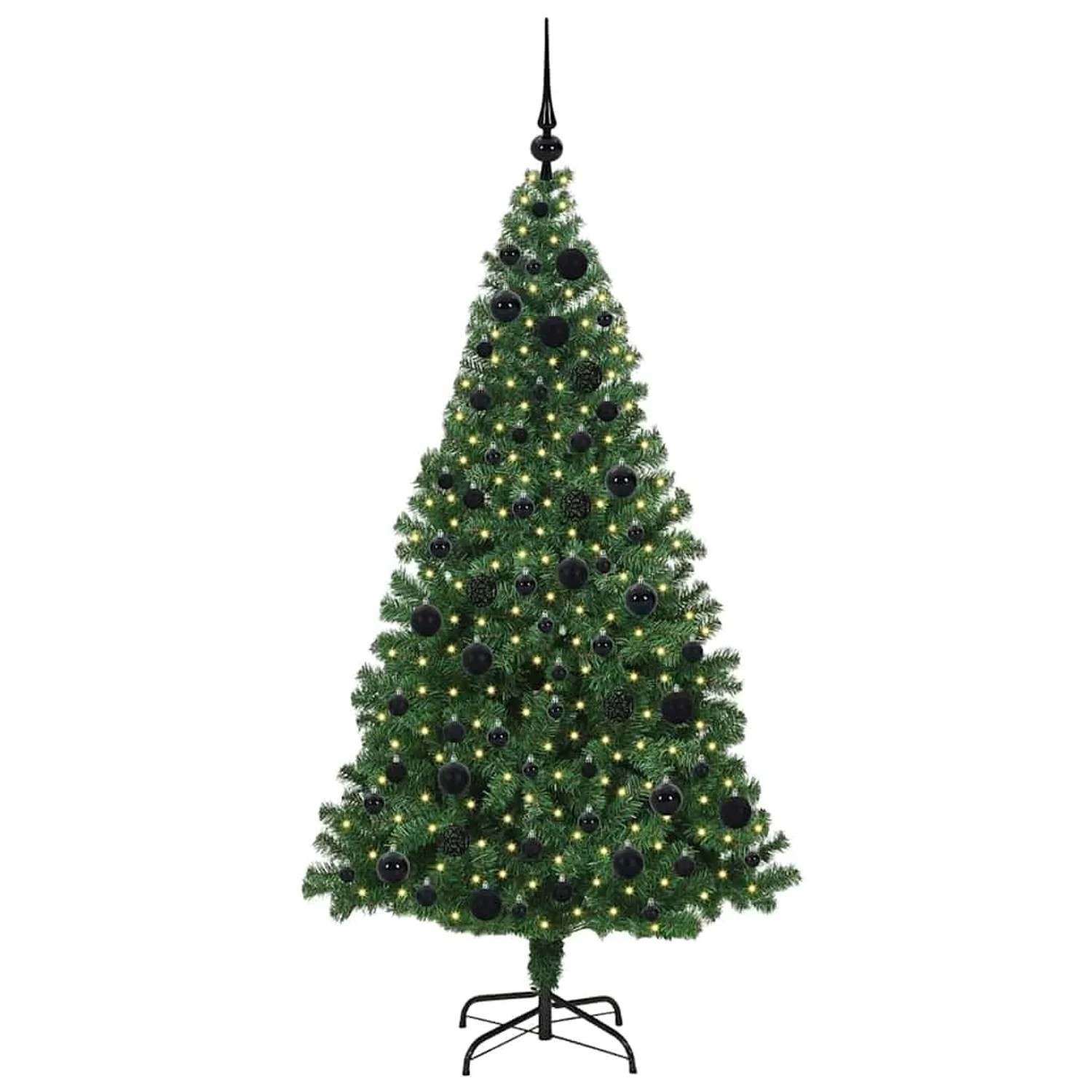 vidaXL Künstlicher Weihnachtsbaum mit 300 LEDs mit Ständer Grün 180 cm 3396914