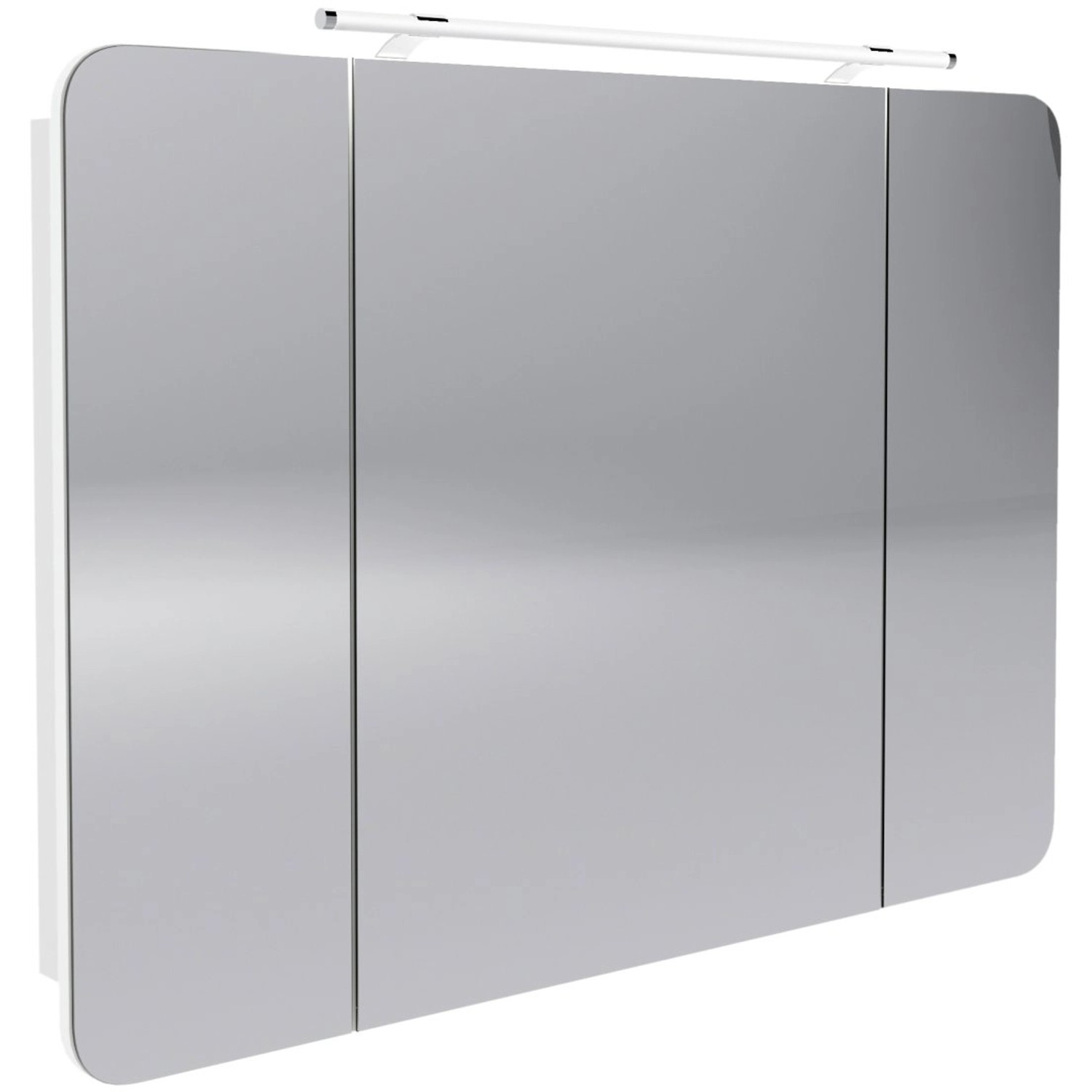 Fackelmann Spiegelschrank Einzelartikel Weiß 110 cm mit Softclose Türen
