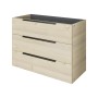 Pelipal Waschbeckenunterschrank Quantum 07, Polar Pinie quer, 100 cm mit 3 Auszügen.
