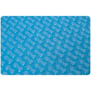Hellblaue Solarplane 400µm GeoBubble für Rechteckpool 700x300cm zur Erwärmung.