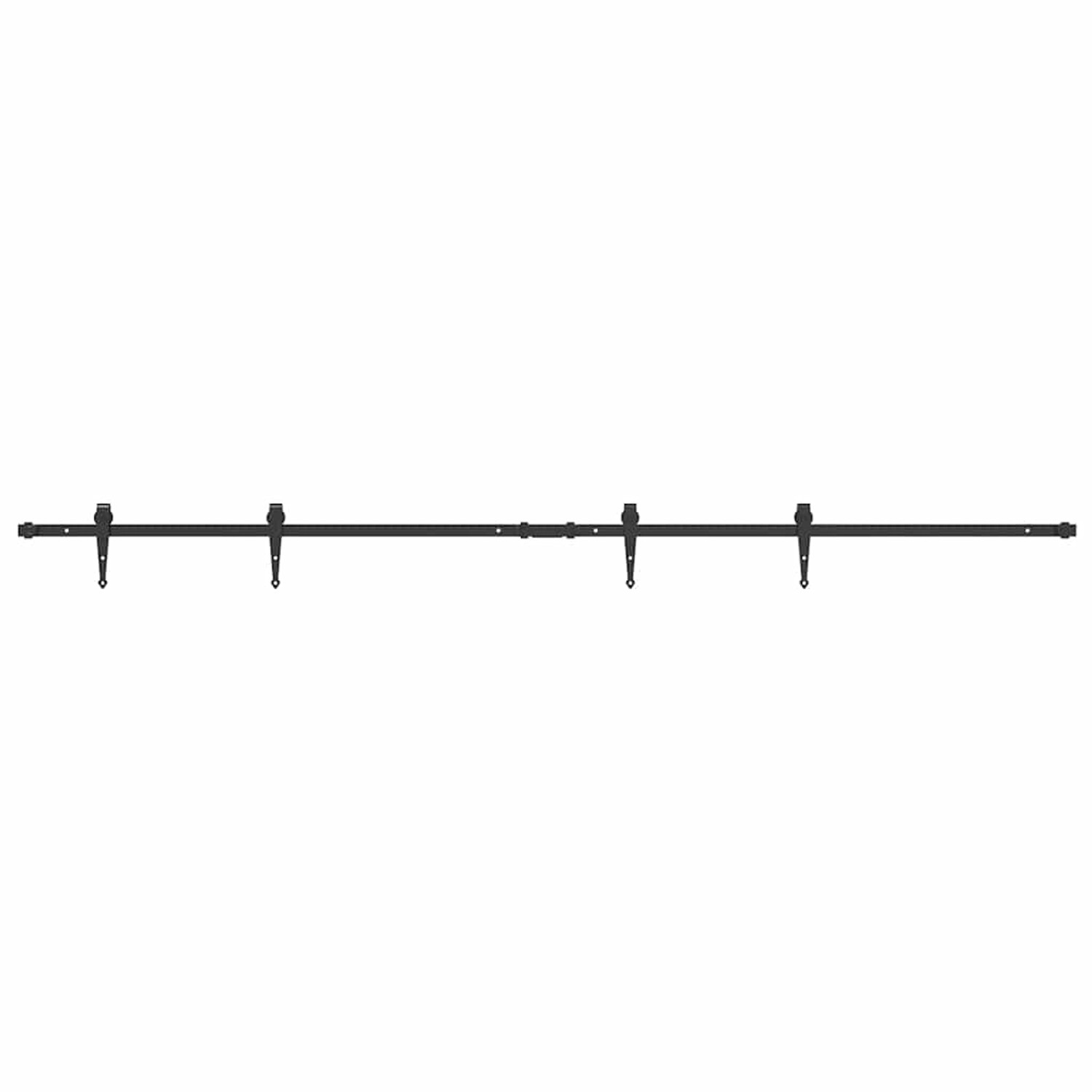 vidaXL Schiebetürbeschlag Set für Schranktüren 213 cm Karbonstahl 4009687 günstig online kaufen