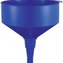 Blauer LUX Trichter mit Sieb, Ø 235 mm, für tropffreies Umfüllen von Flüssigkeiten im Auto.