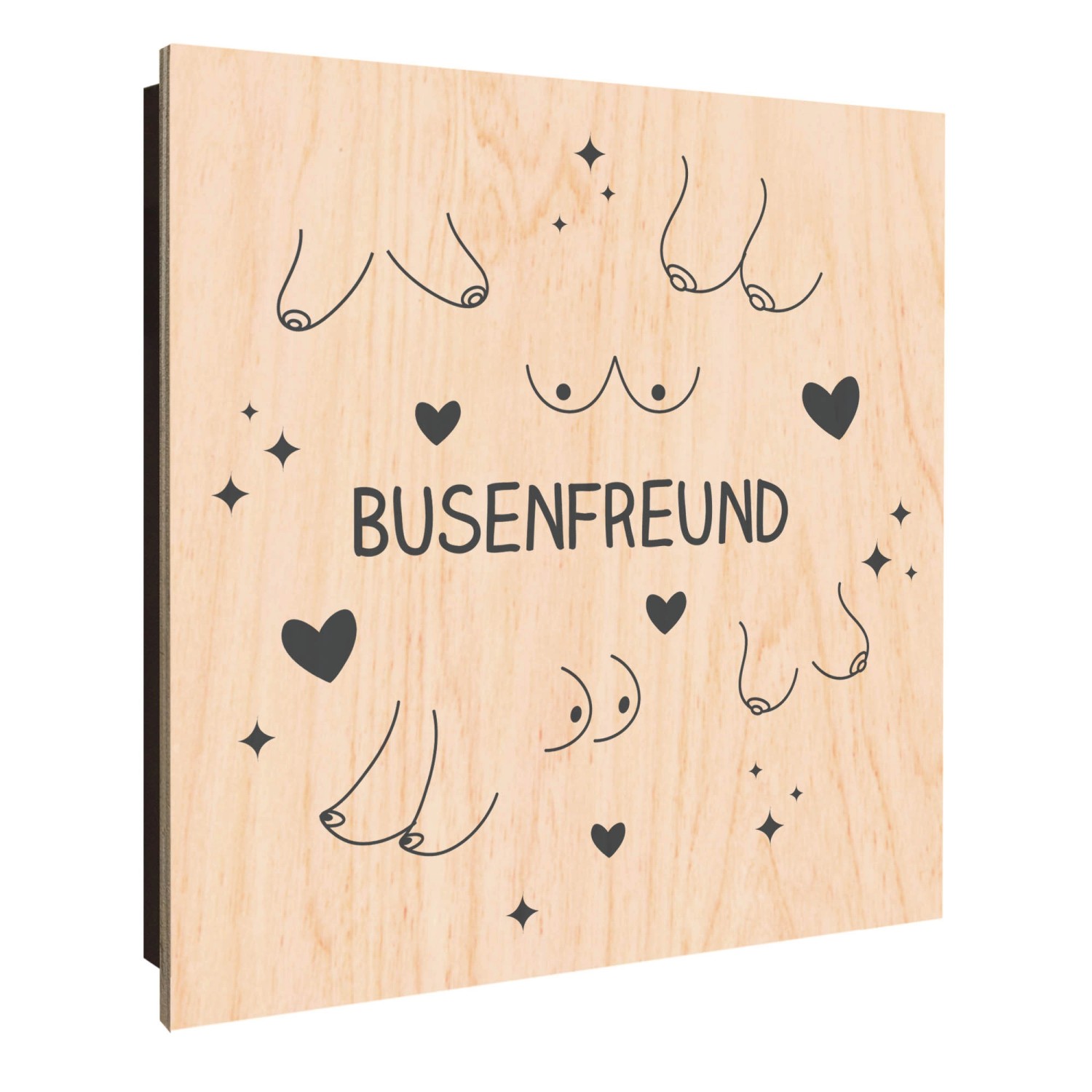 Banjado Großer Schlüsselkasten Holz 30x30cm Schwarz Scharnier Links 50 Hake günstig online kaufen