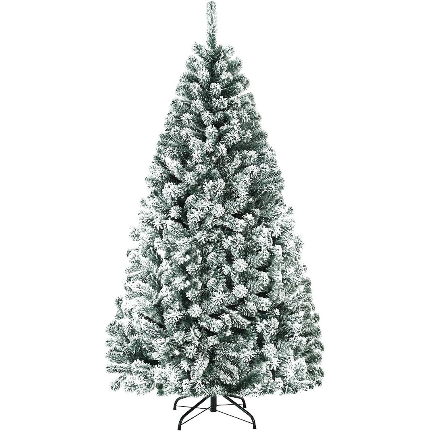 Costway Künstlicher Weihnachtsbaum 180cm mit Schnee & Metallständer