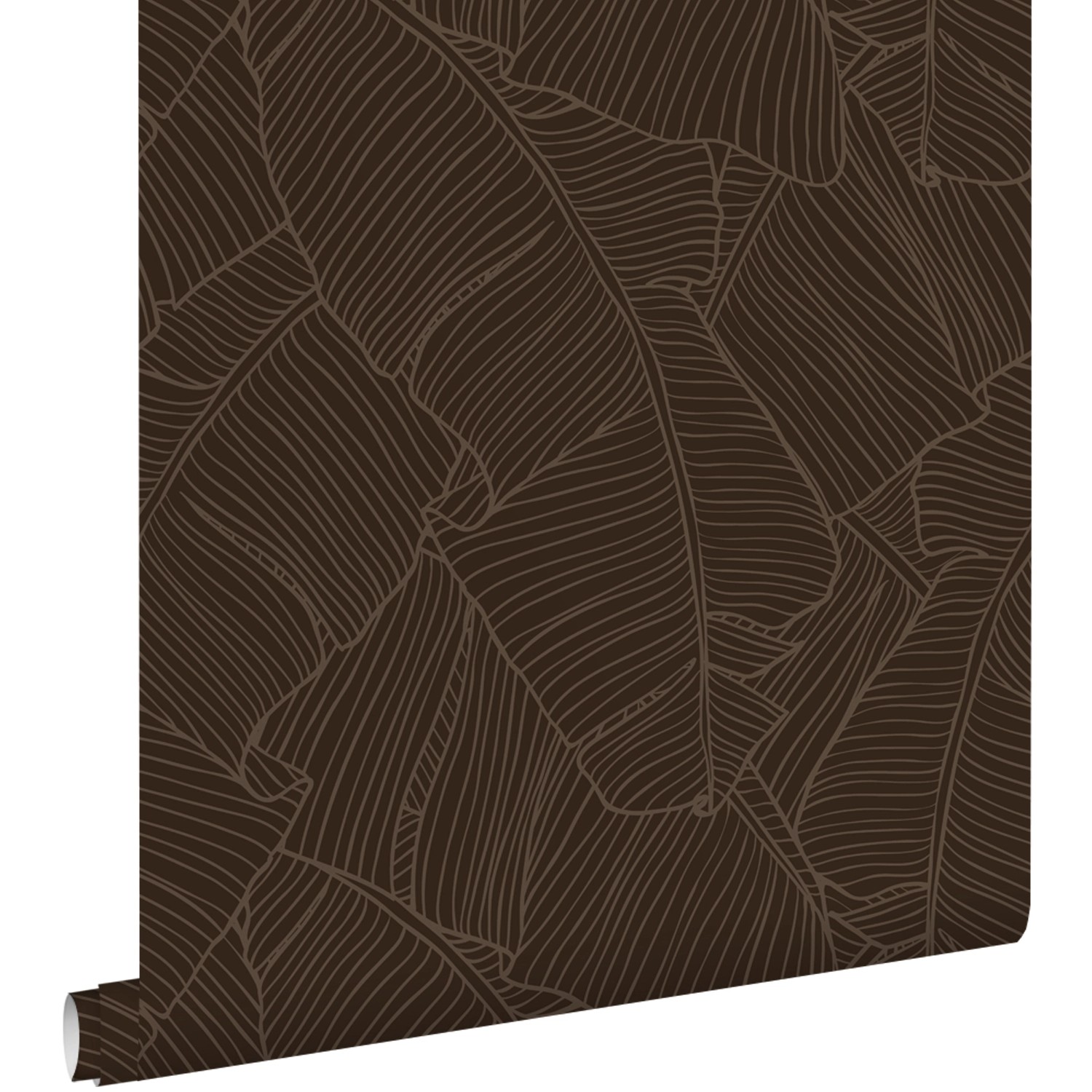 ESTAhome Tapete Blätter Braun 50 x 900 cm günstig online kaufen