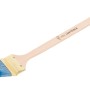 LUX Eckenpinsel 75mm für Lacke, Universal-Pinsel mit Holzgriff und blauen Borsten.