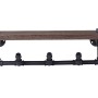 BERLINLODGE Wandgarderobe HxBxT 16x60x25cm Ablageregal Hängegarderobe Garderobenpaneel Industriedesign Braun_4