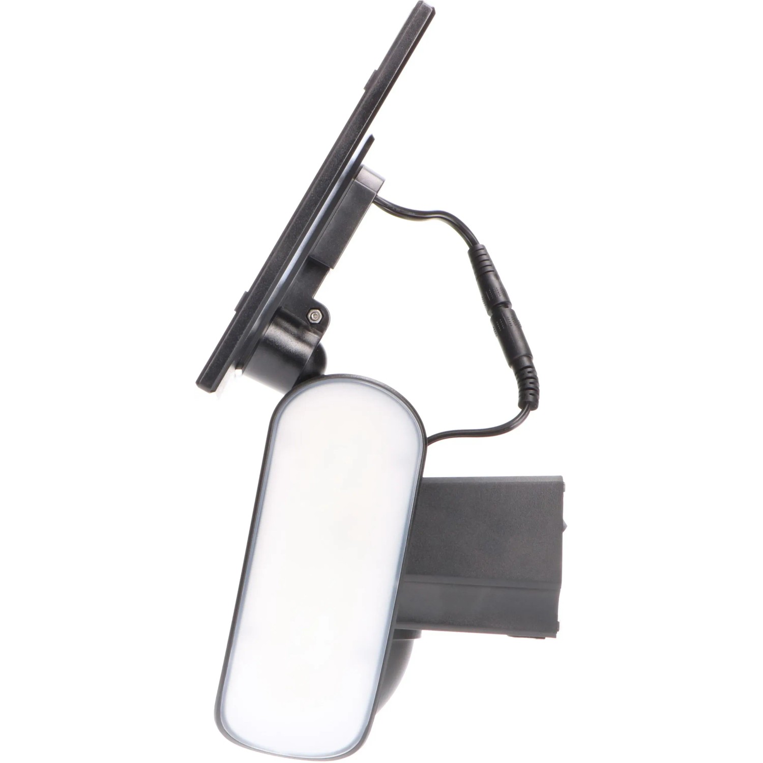 LED-Solar-Außenleuchte Botshabelo mit Sensor und abnehmbarem Solarpanel.