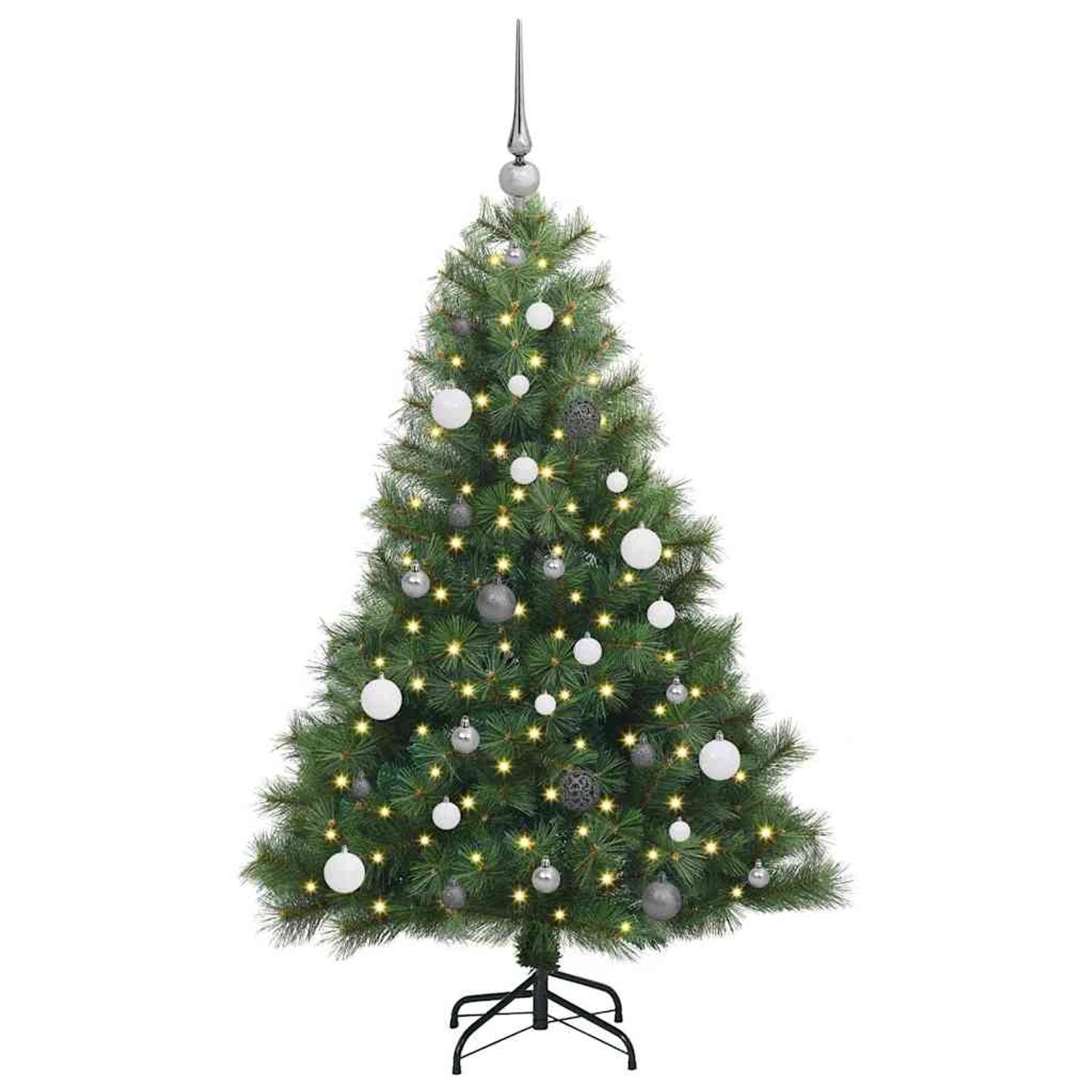 vidaXL Künstlicher Weihnachtsbaum mit 150 LEDs Grün 150 cm PE und PVC 3397769