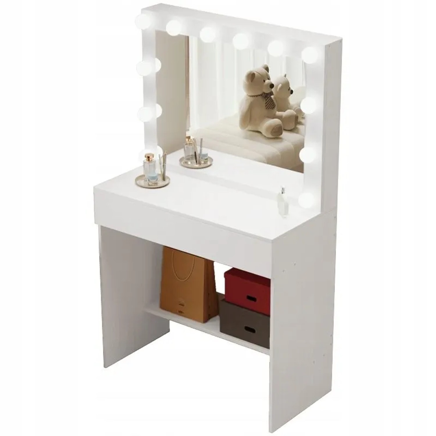 Rebiko Kosmetik Schminktisch Mit Led Spiegel Modern Glamourös Loft Stil