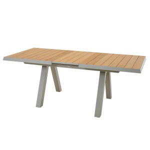 Ausziehbarer Siena Garden Gartentisch Tirana aus Teakholz, 160/200 cm breit.