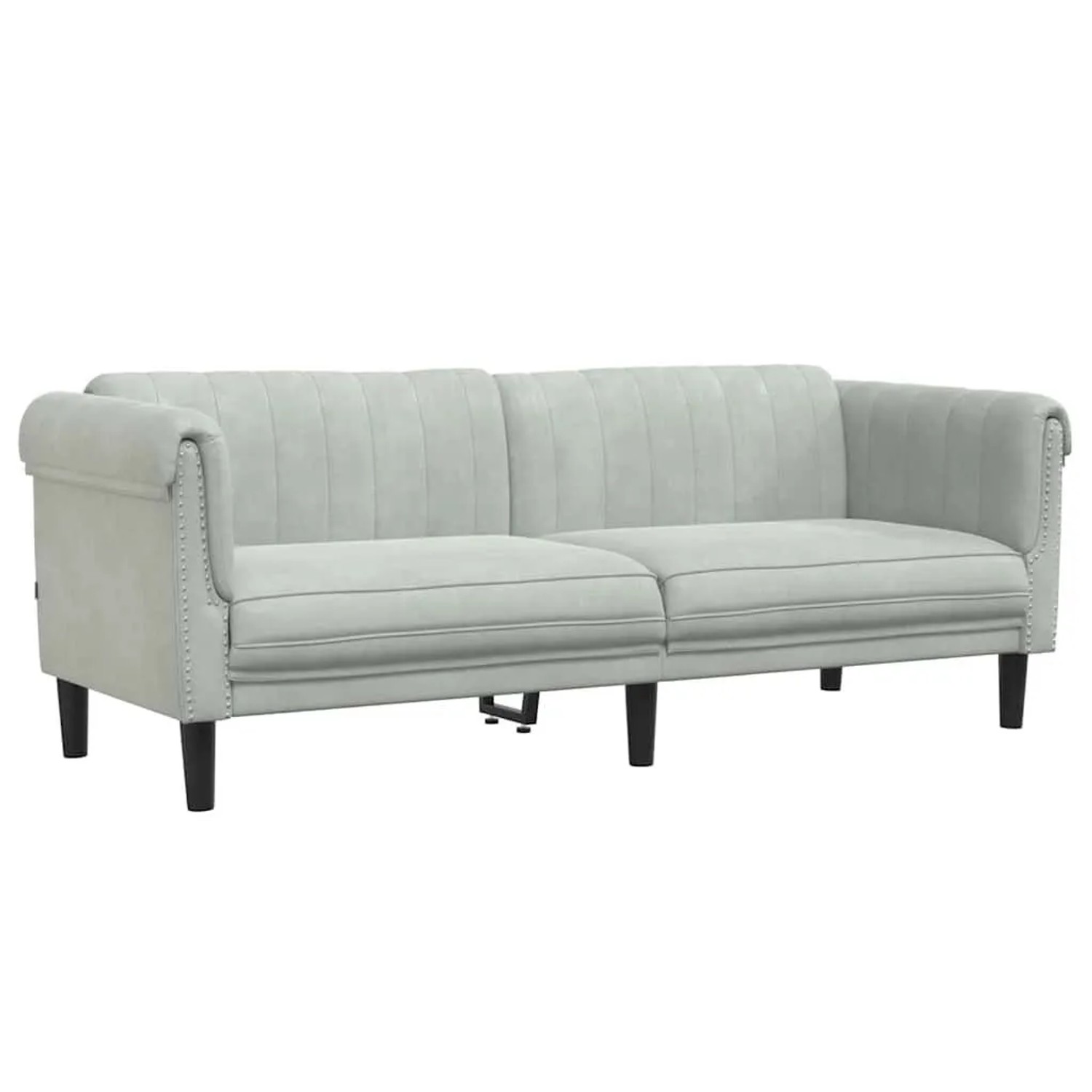 vidaXL Sofa 3-Sitzer Hellgrau Samt 372585