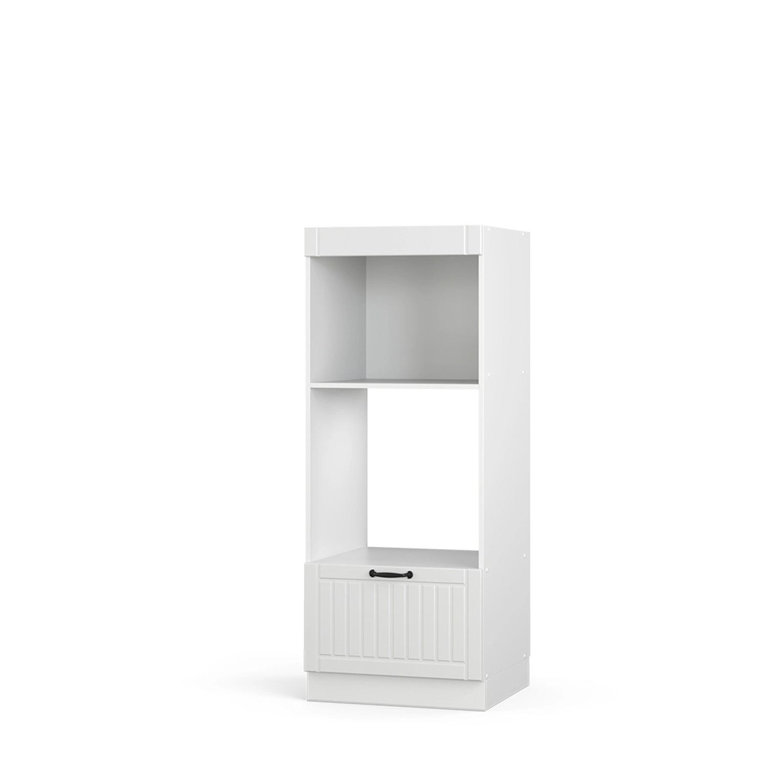 Vicco Mikrowellenschrank Fame-Line Küchenregal für die Mikrowelle Weiß Landhaus/Weiß 60 cm Offen