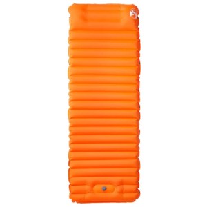 vidaXL Selbstaufblasende Isomatte mit Kissen Orange 4007119