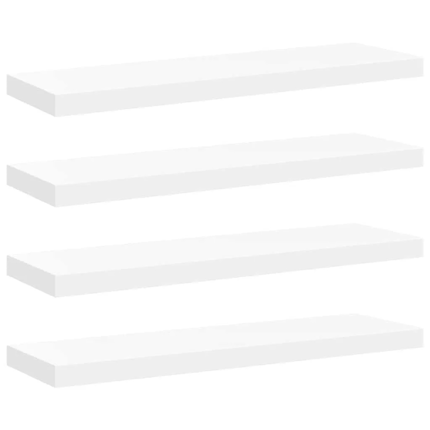 vidaXL Schweberegale 4 Stk Weiß 80x23,5x3,8 cm MDF 323816