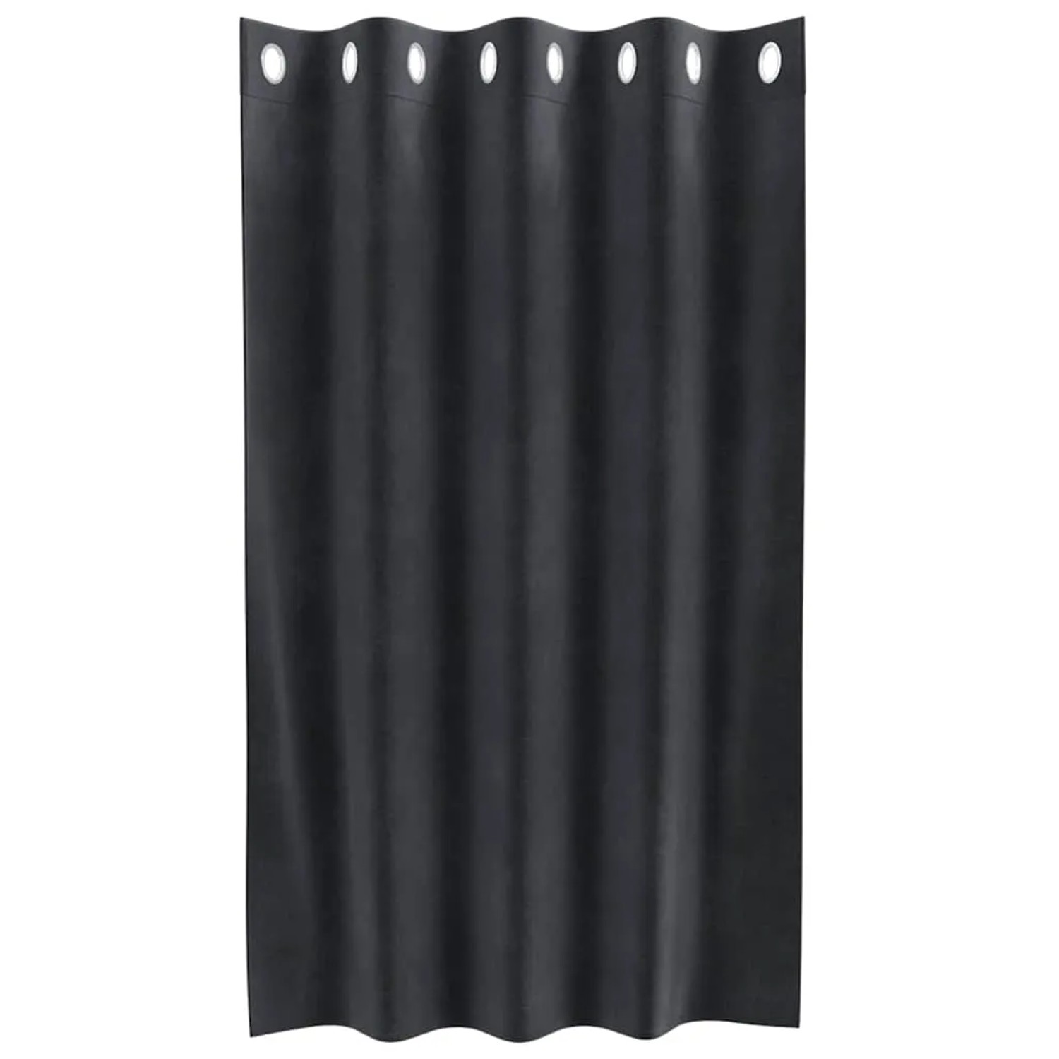 vidaXL Vorhänge 2 Stk Dunkelgrau 140 x 140 cm Samt 4107223_4
