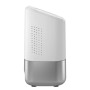HmIP Home Control Unit: Smart Home Zentrale in Weiß und Silber, Seitenansicht.