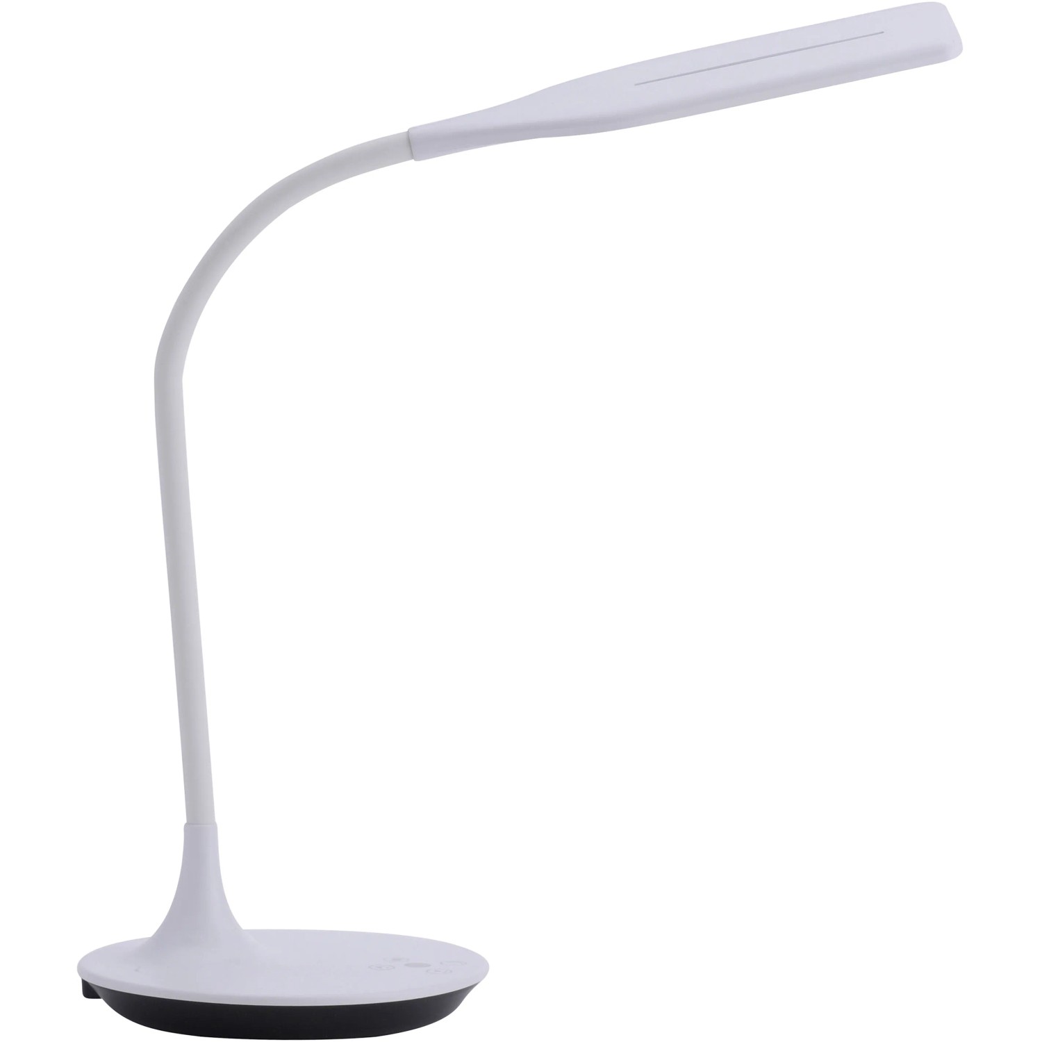 Weiße Just Light Tischleuchte Rafael, höhenverstellbar (30-67cm), ideal als Schreibtischlampe.
