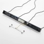 Innenansicht der schwarzen Arcchio LED Kammeron Wohnzimmerleuchte mit Verkabelung und Montageelement.