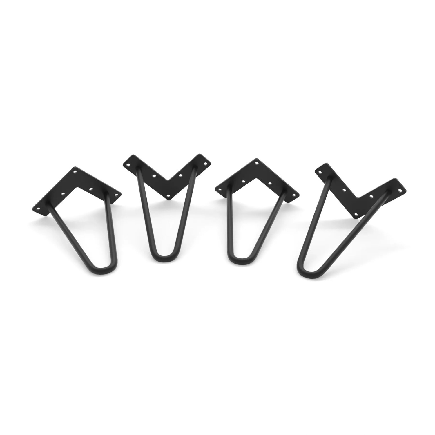 HEVVA Möbelfüße NEAPEL 20 cm Hoch 4er Set Schwarz
