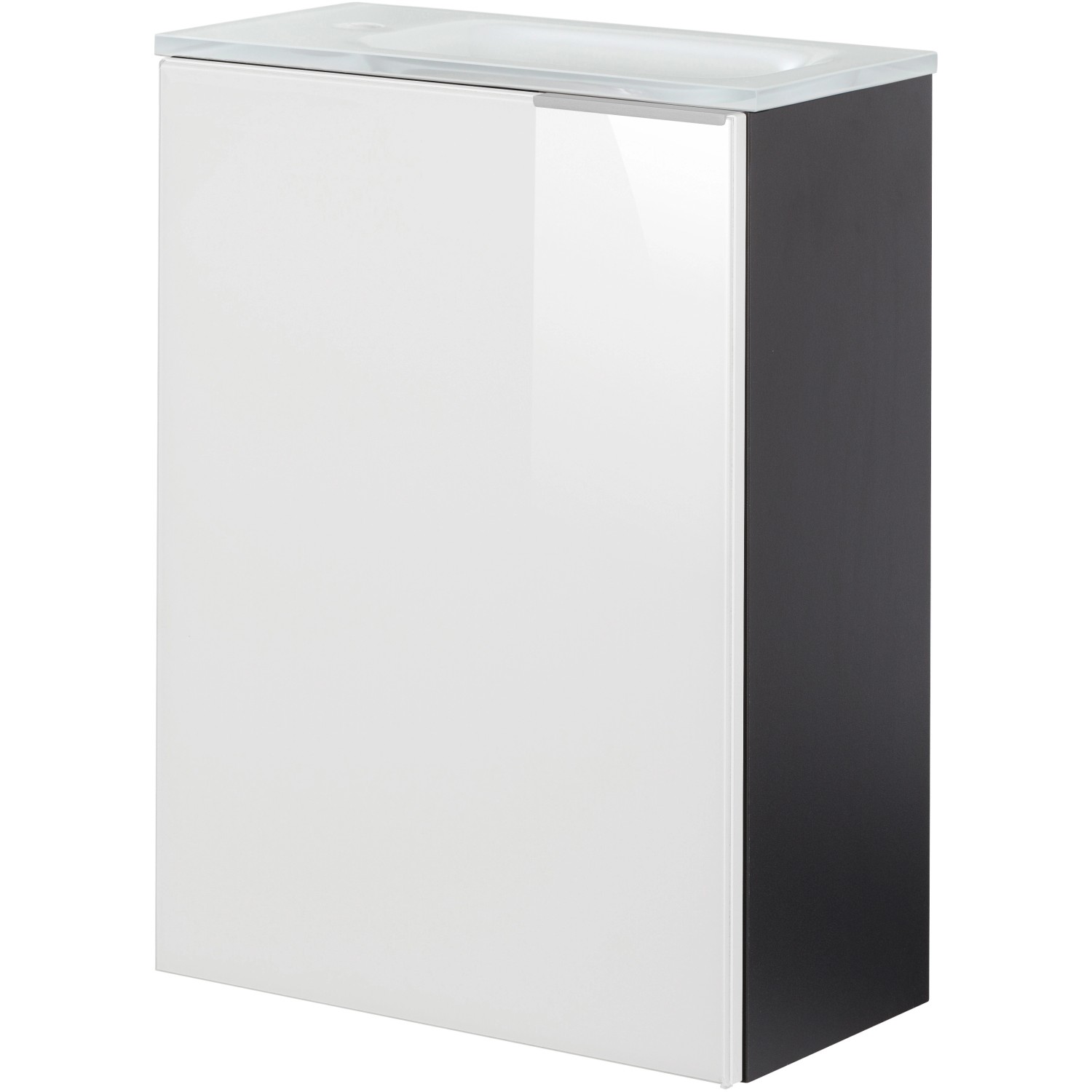 Fackelmann Waschbeckenunterschrank SBC, anthrazit/weiß, 44 cm breit.