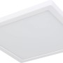 Weiße, quadratische LED-Deckenleuchte Lasse von Globo, 291x291x17 mm.