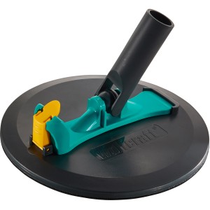 Wolfcraft Rundschleifer Ø 225 mm mit Klettaufnahme für Schleifgitter, Farbe: Schwarz/Türkis/Gelb