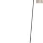 Eglo Stehleuchte Fattoria, schwarz mit Holzschirm, 40W, für Wohnräume.