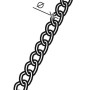 Conacord Panzerkette, Stahl gedreht, Ø 2 mm, Nickel, Meterware. Zierkette für vielseitige Anwendungen.