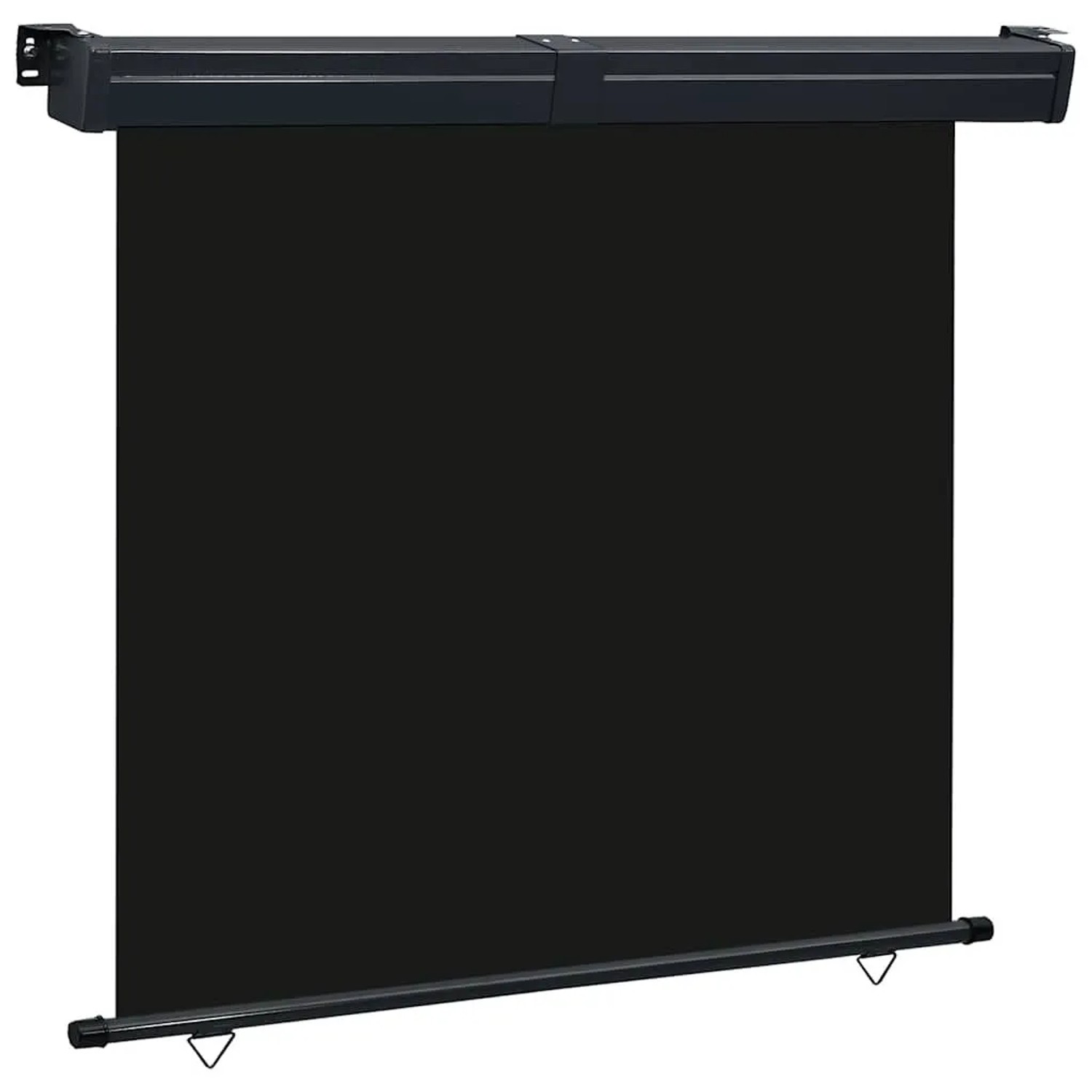 vidaXL Balkon-Seitenmarkise 165x250 cm Schwarz 48430