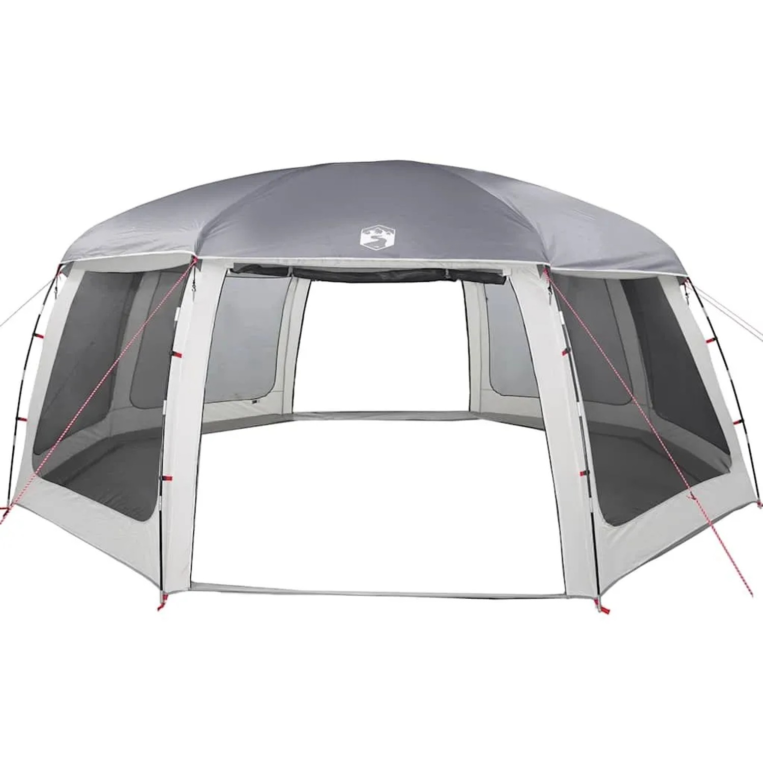 vidaXL Poolzelt mit Abnehmbarem Überzelt Netzwänden Grau 690x690cm 4100642_6